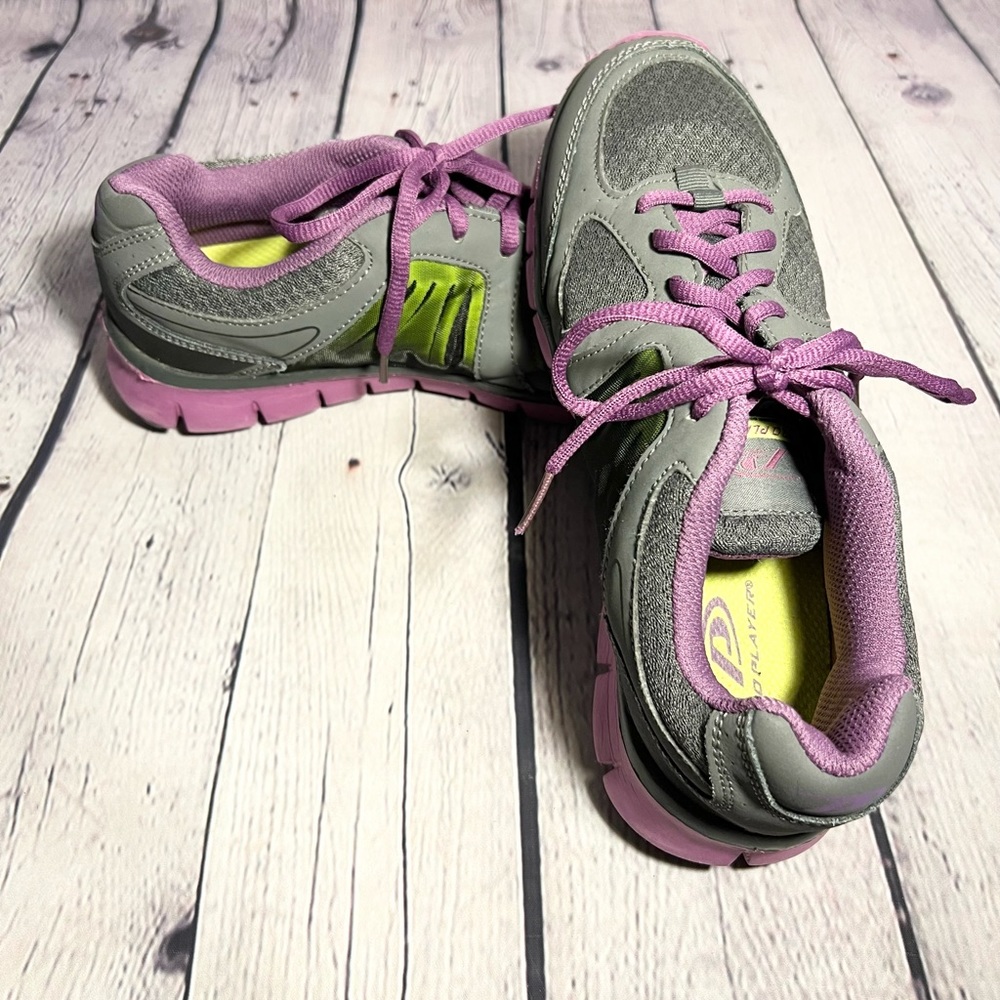 Proplayer Athletic Shoe. Women’s size 8. Worn Once. Dark Gray & Purple-Torch.